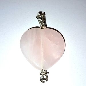 Rose Quartz Heart Shaped Pendant